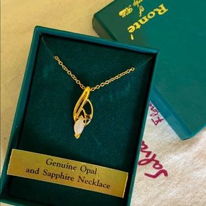 🖤NEW💕Genuine Opal & Sapphire necklace